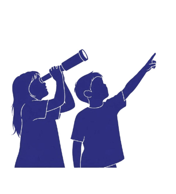 Students observing the sky